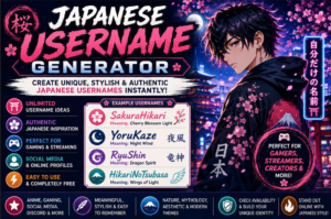 Japanese Username Generator | Unique Username Ideas